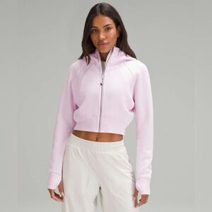 BRAND NEW Lululemon Scuba Full-Zip Cropped Hoodie Meadowsweet Pink 4